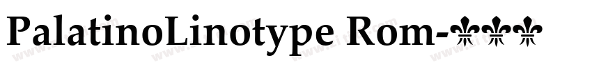 PalatinoLinotype Rom字体转换